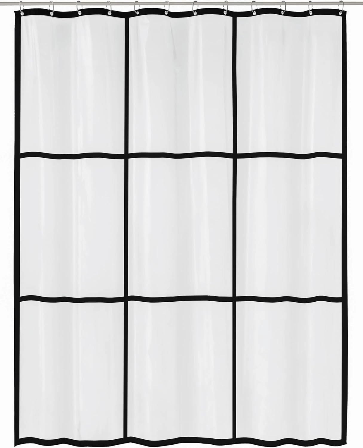 Peva Brooklyn Shower Curtain 180 x 200 cm Clear
