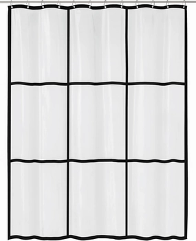 Peva Brooklyn Shower Curtain 180 x 200 cm Clear