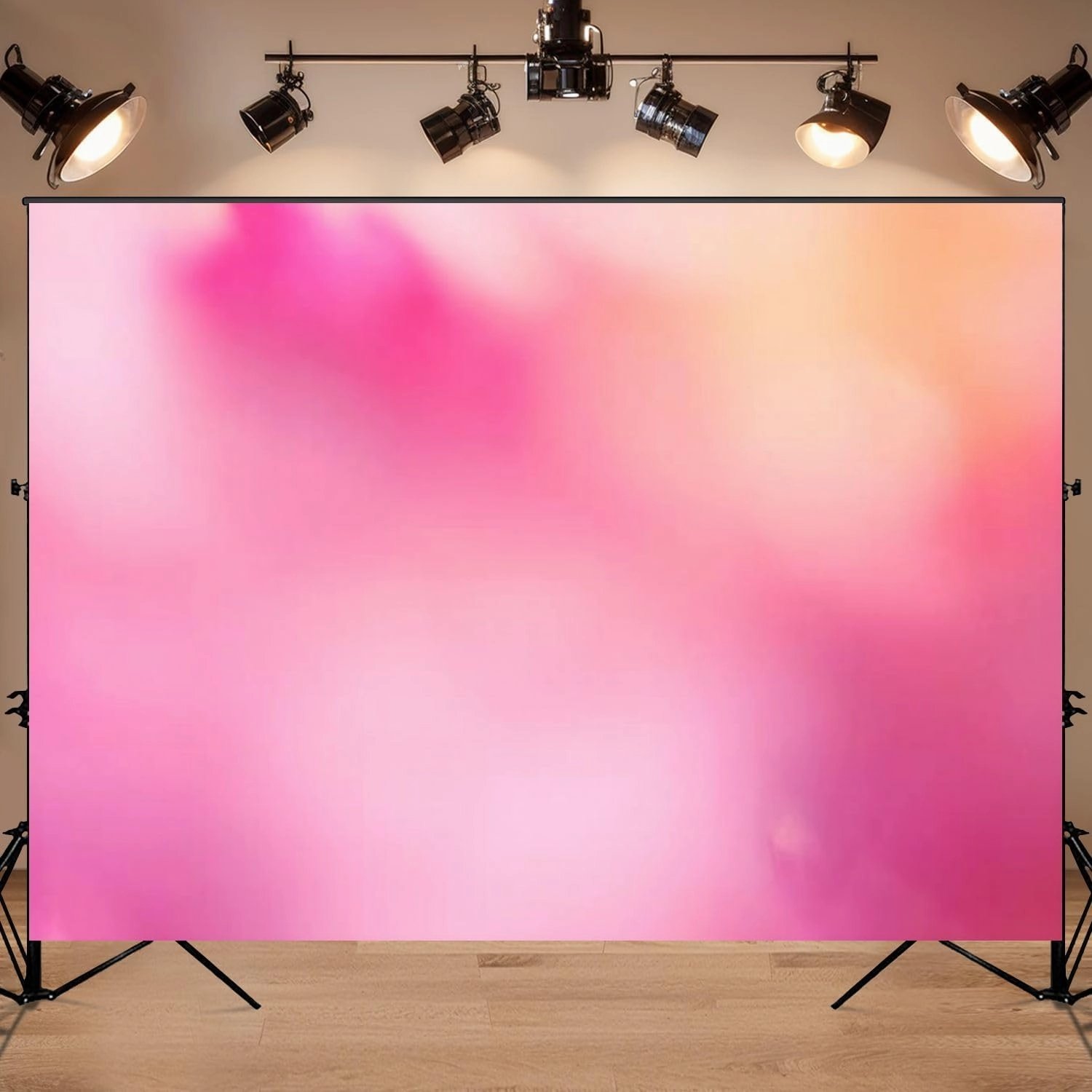 Photography Backdrop Photography Background Abstract Rose Quarz Pink Fusia Abstract blurred soft focus bright pink for Photoshoot Portrait Photo Studio Video Prop Birthday Party Booth Decoration 7x5ft
