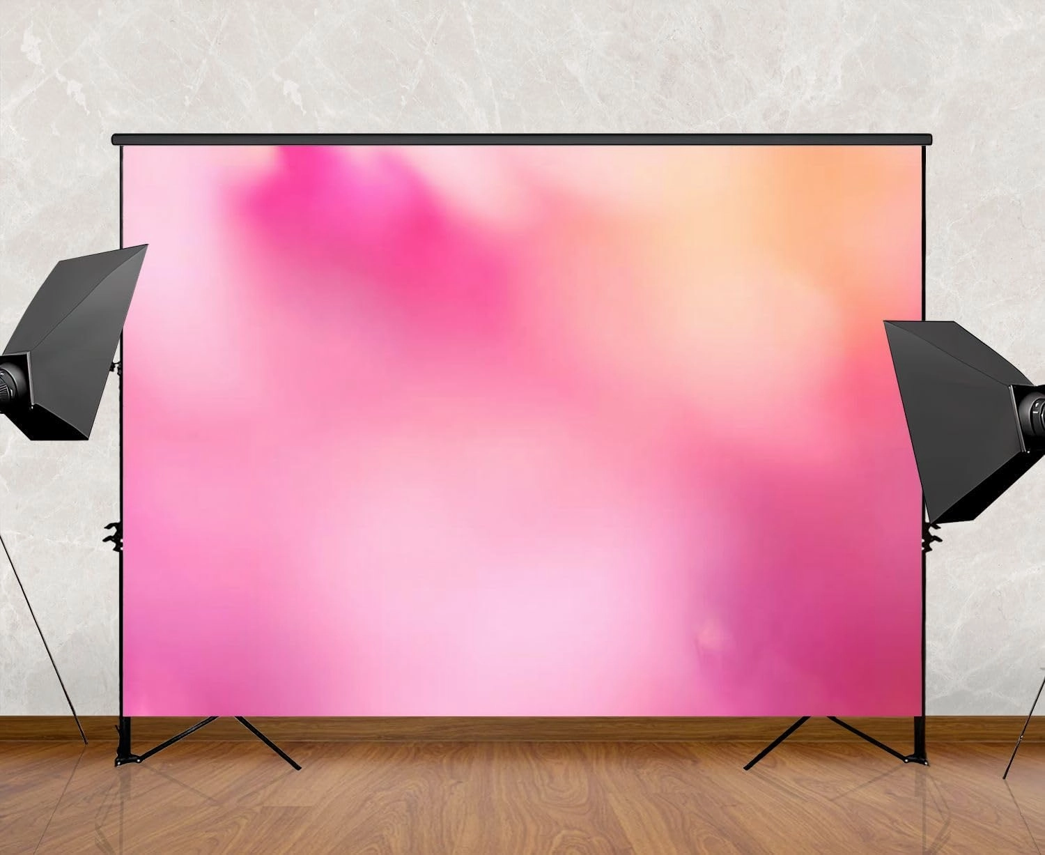 Photography Backdrop Photography Background Abstract Rose Quarz Pink Fusia Abstract blurred soft focus bright pink for Photoshoot Portrait Photo Studio Video Prop Birthday Party Booth Decoration 7x5ft