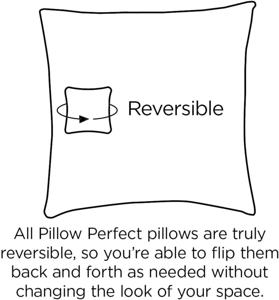 Pillow Perfect Bright Floral Indoor/Outdoor Accent Throw Pillow Plush Fill, Weather, and Fade Resistant, Lumbar - 11.5" x 18.5", Blue/Ivory Crosby 2 Count