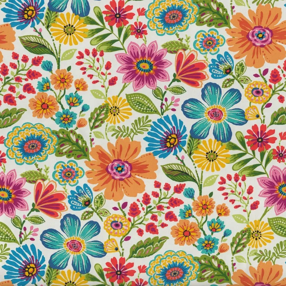 Pillow Perfect Bright Floral Indoor/Outdoor Accent Throw Pillow Plush Fill, Weather, and Fade Resistant, Lumbar - 11.5" x 18.5", Blue/Purple Gregoire 2 Count