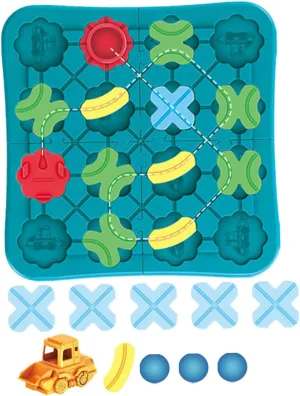 Plastic Car Track Puzzle Set Toddlers Puzzle Toys Kids Car Track Playset for Boys Ages 2-4