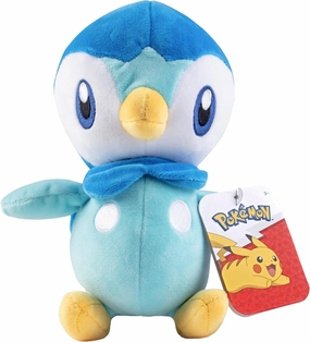 Pokemon 8" Piplup Plush - Officially Licensed - Diamond and Pearl Starter Figure - Authentic Soft Stuffed Animal Penguin Toy - Gift for Kids, Boys, Girls - 2 