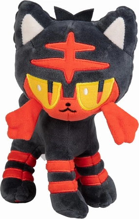 Pokémon 8" Litten Plush - Sun and Moon Starter - Officially Licensed - Authentic Soft Stuffed Animal Toy Figure - Torracat Evolution - Easter Basket Stuffer Gift for Kids, Boys, Girls - 2 