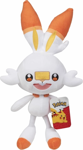 Pokémon 8" Scorbunny Plush - Sword and Shield Starter Figure - Authentic Soft Stuffed Animal Bunny Toy - Gift for Kids, Boys, Girls - 2 