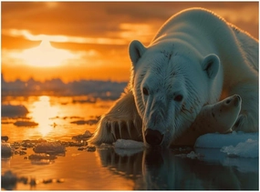 Polar Bear 500 Piece Jigsaw Puzzle,Arctic Scenery Wooden Puzzle for Adults, Wooden Puzzle,Challenging Puzzles,500 PCS