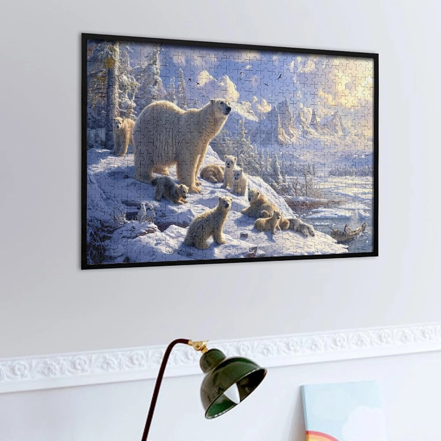 Polar Bear 500 Piece Jigsaw Puzzle,Arctic Scenery Wooden Puzzle for Adults, Wooden Puzzle,Educational Toy,500 PCS