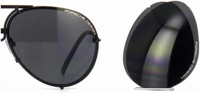 Porsche Design Original Lenses Set Only - For Model P8478-100% Authentic (V343 - Grey blue, 66)