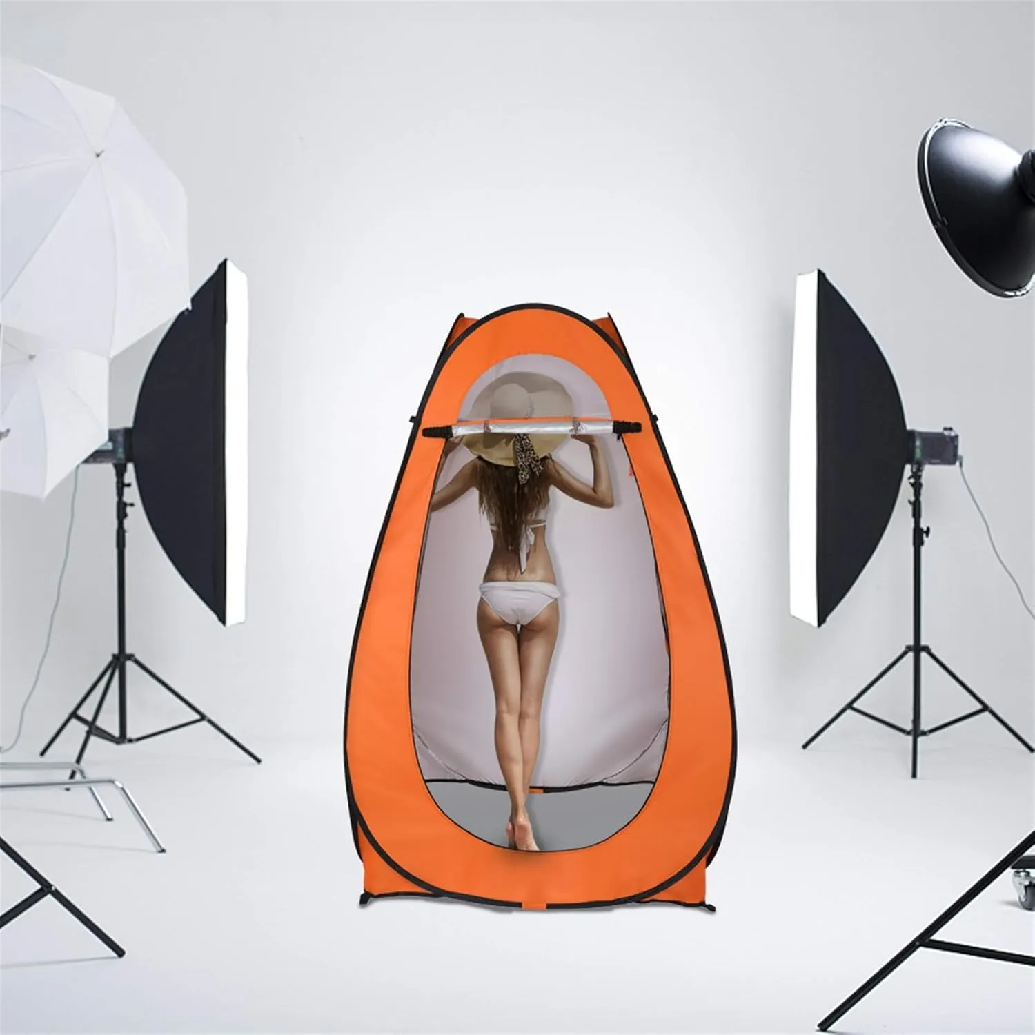 Portable Pop Up Shower Privacy Tent,Lightweight Single Shower Tent,Waterproof Camping Shower Tent,Outdoor Camping Bathroom Toilet Tent,with Carry Bag,for Hiking Picnic