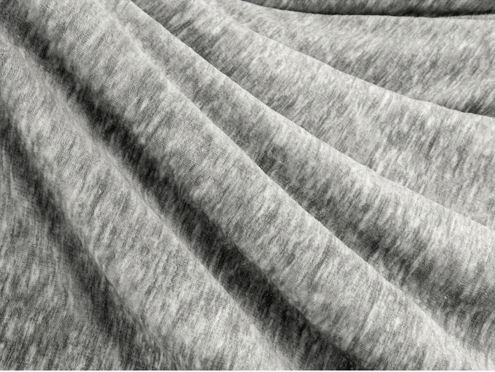 Premium Sherpa Melange Throw Blanket for Couch, Sofa by Pavilia | Soft, Fluffy, Plush, Warm, Cozy | Light Gray Fuzzy Lightweight Microfiber, Luxury Modern Reversible TV Blanket | 50 x 60 Inches