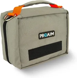 PROAIM Cube Monitor Bag (Grey) for 5 to 7" Camera LCD Monitors & Small Accessories. Comes w Pocket for Cables, Batteries, Monitor Arms and more. (P-CBMB-01)