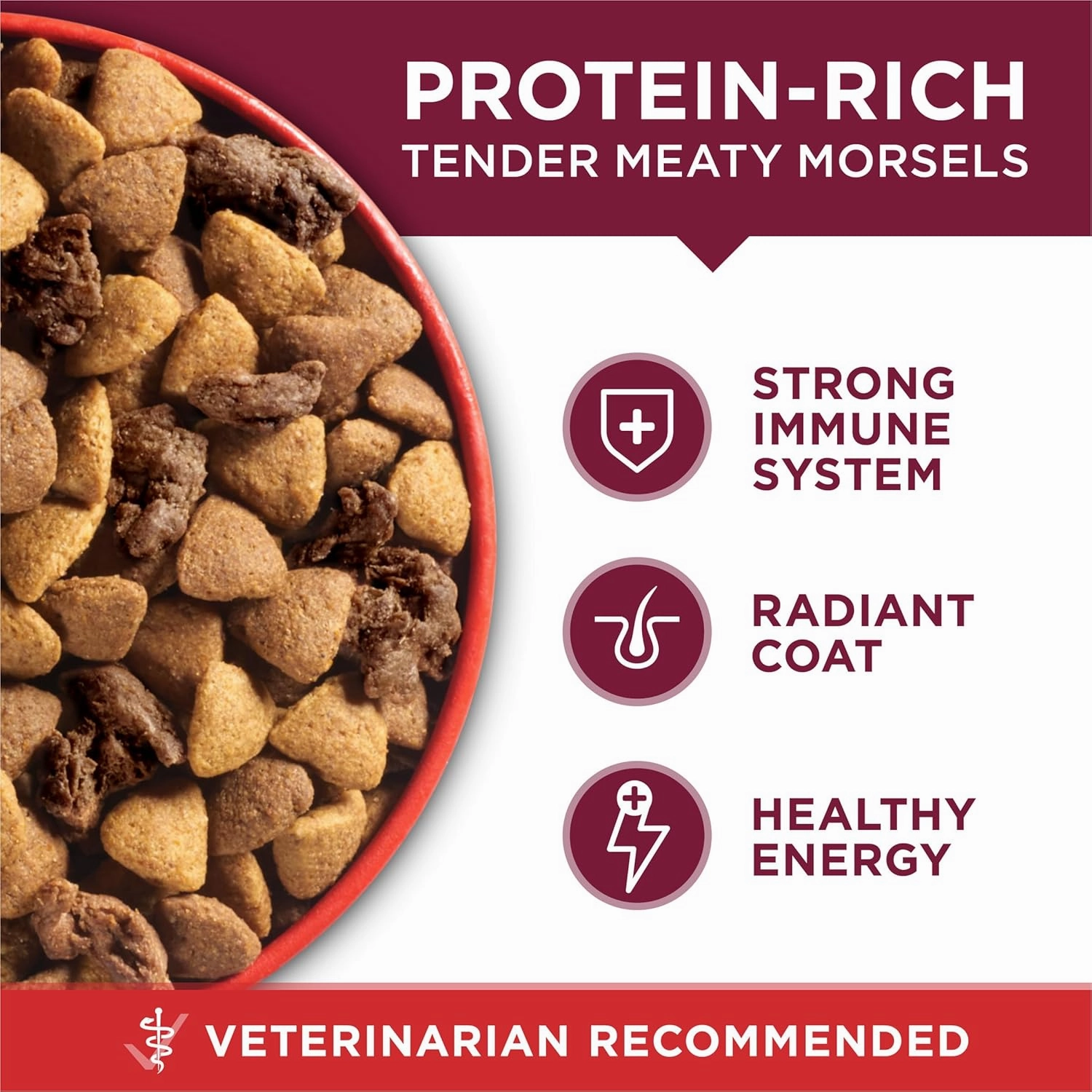 Purina ONE Small Bites Beef and Rice Formula Small High Protein Dry Dog Food Natural With Added Vitamins, Minerals and Nutrients - 16.5 lb. Bag