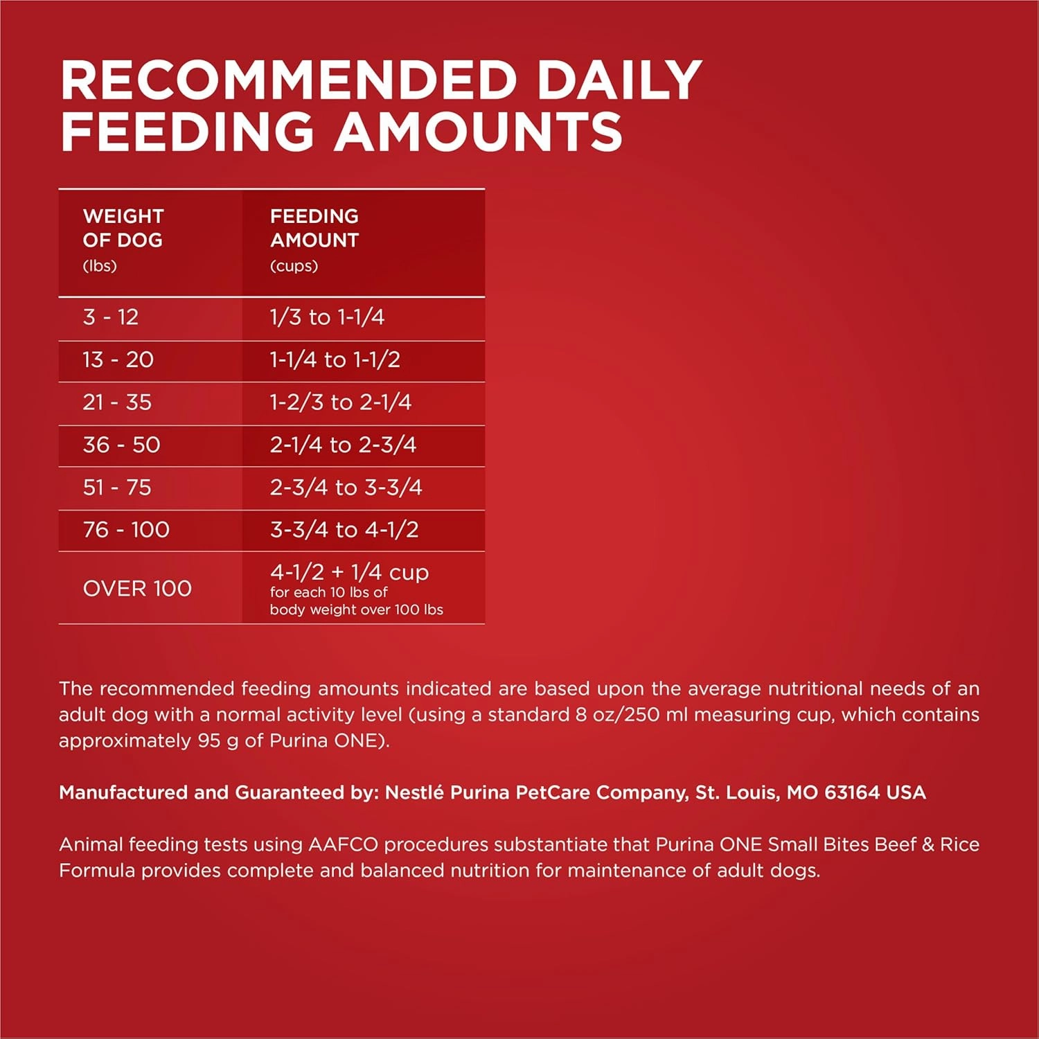 Purina ONE Small Bites Beef and Rice Formula Small High Protein Dry Dog Food Natural With Added Vitamins, Minerals and Nutrients - 16.5 lb. Bag