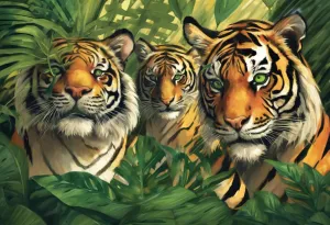 Puzzle for Adults Tigers in The Jungle Challenging Puzzle Perfect for Game Nights Jigsaw Puzzles 500 Pieces and Up Puzzle Game for Family Parent-Child Holiday Puzzles for Educational Gift