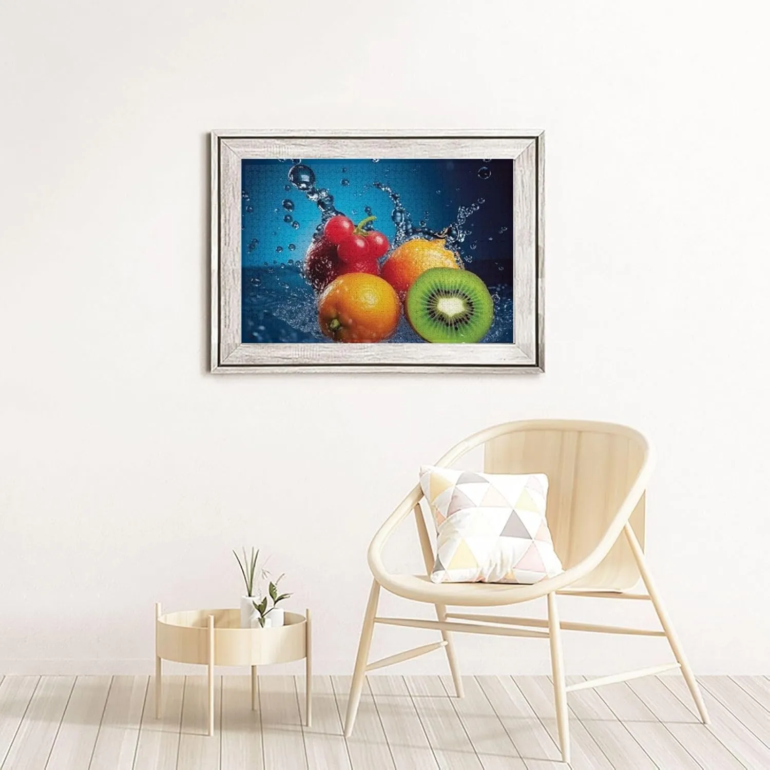Puzzles 1000 Pieces Personalized Jigsaw Puzzles Water Drops Fruits Photo Puzzle Challenging Picture Puzzle for Adults Personaliz Jigsaw with Storage Bag (29.5" x 19.7")