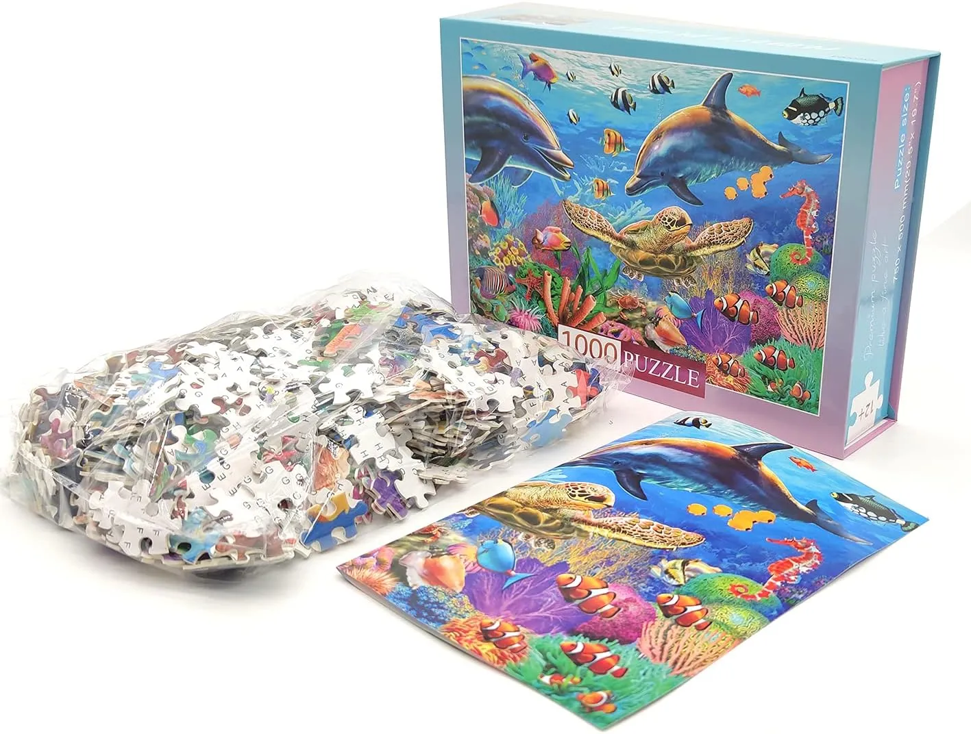 Puzzles for Adults 1000 Pieces The Happy Life of Marine Animals Jigsaw Puzzles