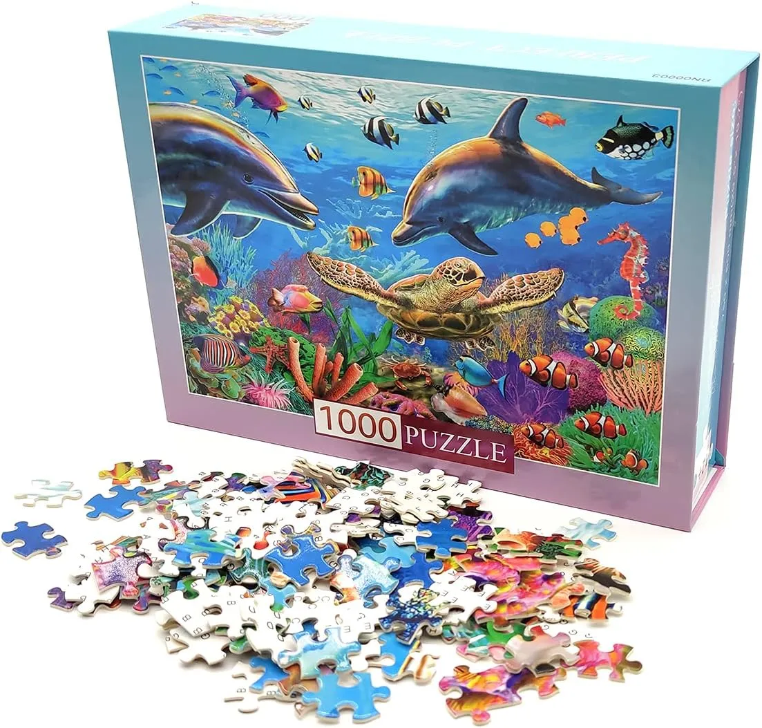 Puzzles for Adults 1000 Pieces The Happy Life of Marine Animals Jigsaw Puzzles