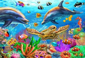 Puzzles for Adults 1000 Pieces The Happy Life of Marine Animals Jigsaw Puzzles