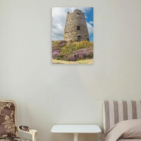 Puzzles for Adults 1000 Pieces Jigsaw Puzzles with Letters on Back The Old Windmill at Pary's Mountain Wales Difficult Hard Cool Puzzle 1000 Piece Puzzle Clearance
