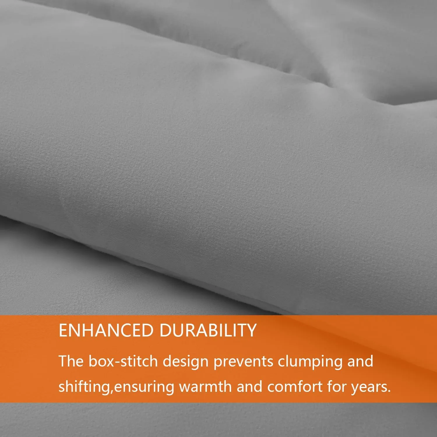 Queen Comforter Set Grey, 3 Pieces Lightweight All Season Solid Bedding Comforters Sets, Down Alternative Comforter Bed Set Quilt Blanket, (90x90In Comforter & 2 Pillowcases),Gray