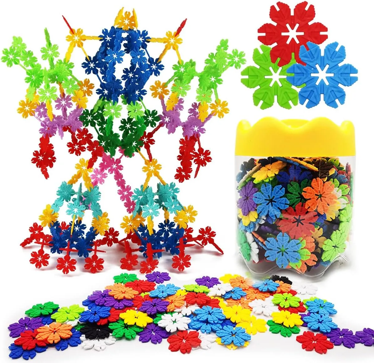 QUN XING Building Toys Stem Toys 300PCS Big Size Interlocking Creative Educational Building Blocks Set Classroom Must Haves Manipulatives for Preschool for Teacher Boys and Girls Kids Ages 4-8