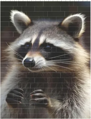 Raccoon Building Block Puzzle Personalized Building Bricks For Adults Square Shaped Block Puzzle Building Family Keepsake Diy Brick Block Puzzles Valentine'S Day Gifts For Home Decor Brick Puzzle