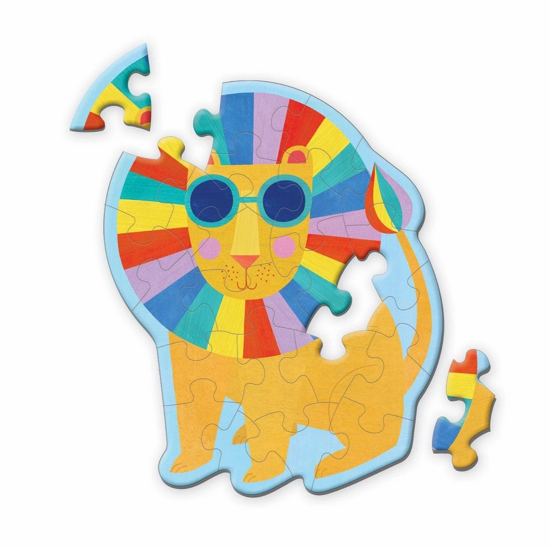 RAINBOW LION, MINI SHAPED PUZZLE, 24PCS,
