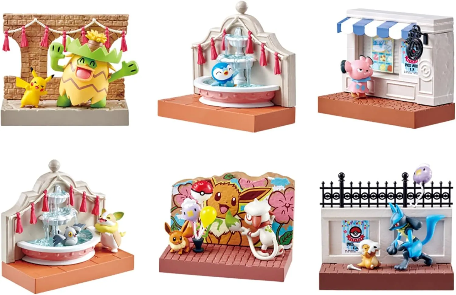 Re-Ment - Set De 6 Figurines Pokemon Town 2-4521121206691