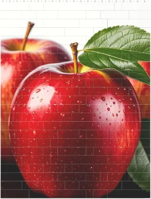 Red Apple Fruit Building Block Puzzle Personalized Building Bricks for Adults Block Puzzle Building DIY Brick Block Puzzles Valentine's Day Gifts for Home Decor Brick Puzzle