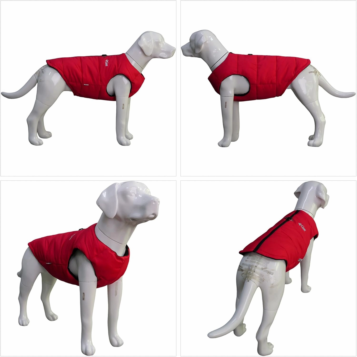 Red Dog Winter Jacket, Super Warm Polar Fleece Vest with Smooth Zipper Closure for Small to Large Dogs - Red XS