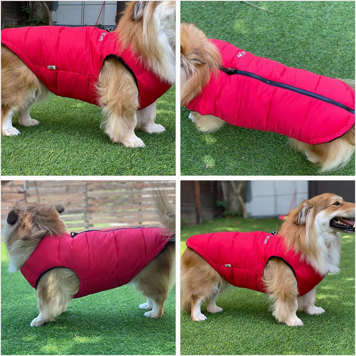 Red Dog Winter Jacket, Super Warm Polar Fleece Vest with Smooth Zipper Closure for Small to Large Dogs - Red XS