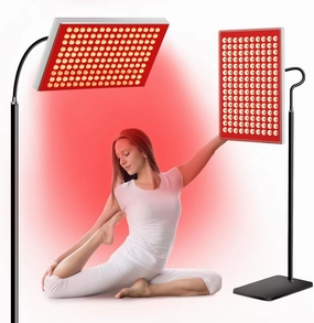 Red Light Therapy for Body & Infrared Light Therapy Lamp - 660nm Red   850nm Near-Infrared LED Panel with Adjustable Stand, Clinical Grade at-Home Device for Skin & Muscle Support