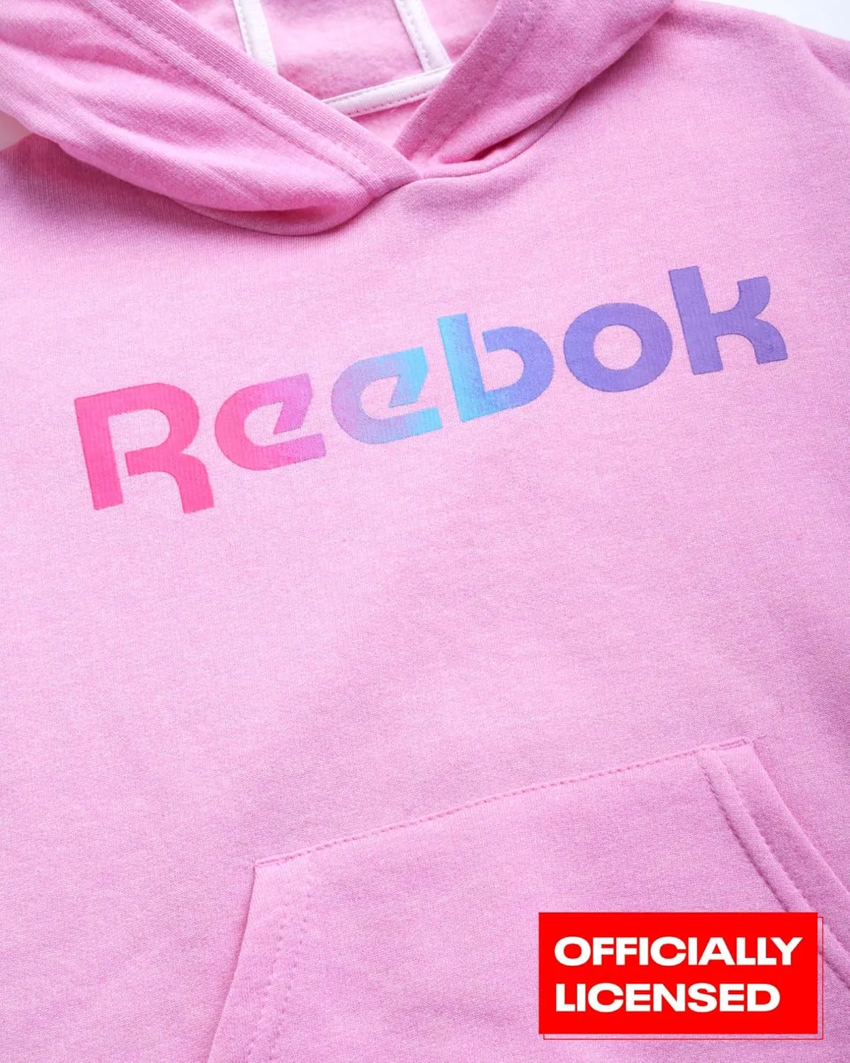 Reebok Girls' Jogger Set - 2 Piece Hoodie Sweatshirt and Sweatpants Sweatsuit (Size: 4-12)