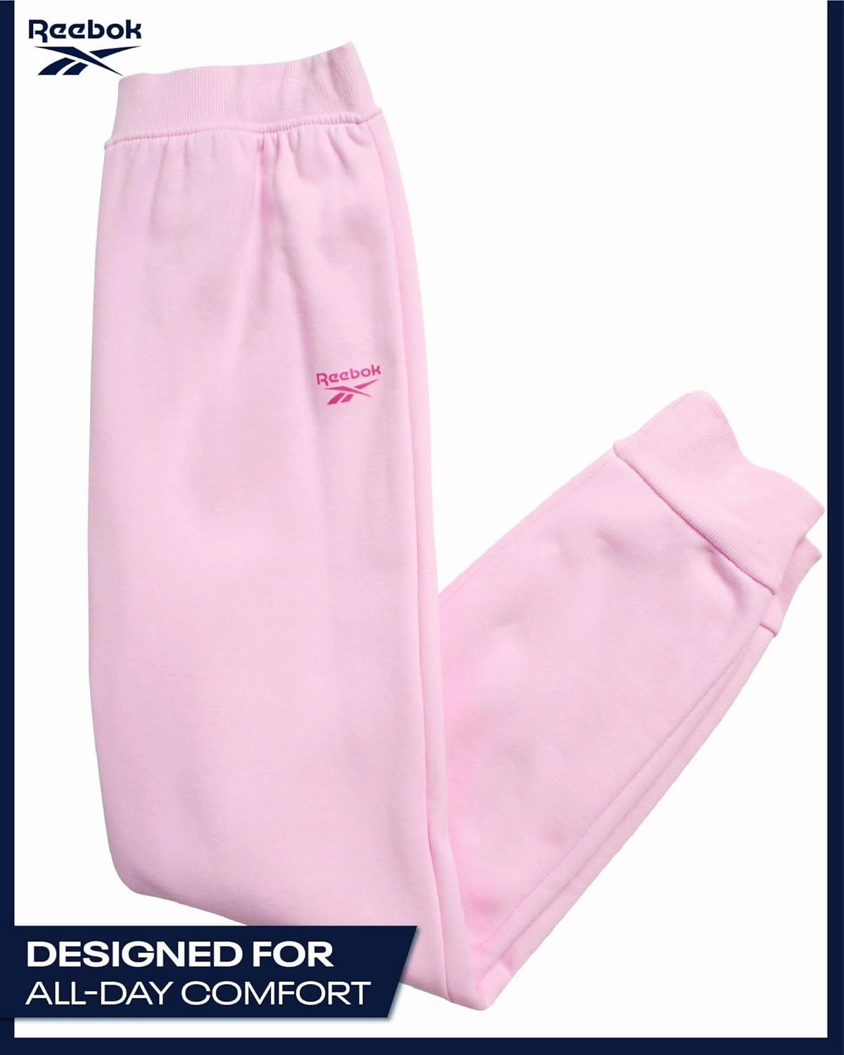 Reebok Girls' Jogger Set - 2 Piece Hoodie Sweatshirt and Sweatpants Sweatsuit (Size: 4-12)