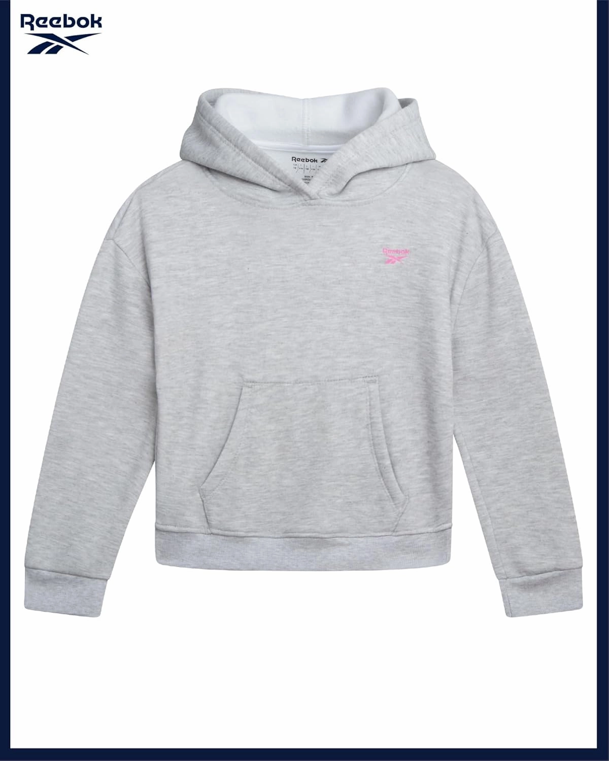 Reebok Girls' Jogger Set - 2 Piece Hoodie Sweatshirt and Sweatpants Sweatsuit (Size: 4-12)