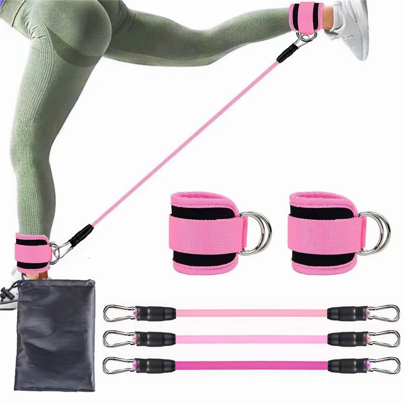 Resistance Band Set Workout Exercise Equipments Ankle Straps Fitness Yoga Elastic Fitness Bands for Home Gym Man and Woman Sport
