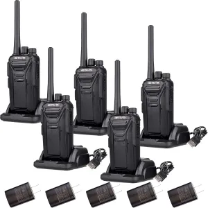 Retevis RT27 Walkie Talkies for Adults Long Range,2 Way Radio Rechargeable,VOX HandsFree,Heavy Duty,Portable FRS Two-way Radios for Commercial Retail Restaurant School(5 Pack)