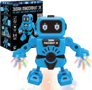 Rite Lite Hanukkah Robot Toy Judah Maccabot Jr - Plays Chanukah Music with Bright Lights & Nonstop Dancing! - Hanukkah Gifts Decorations Goodie Bag Rewards Jewish Holiday Party Favors Toys for Kids!