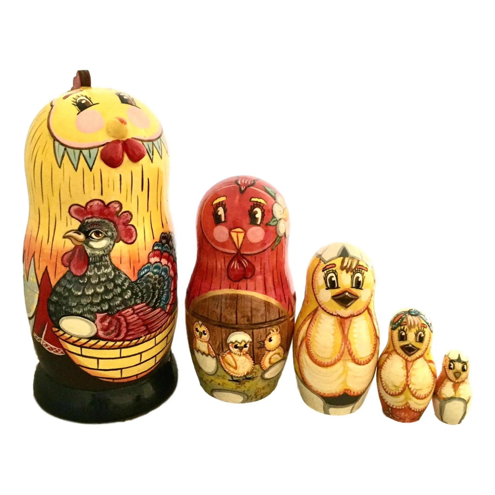 Rooster Matryoshka Russian Doll