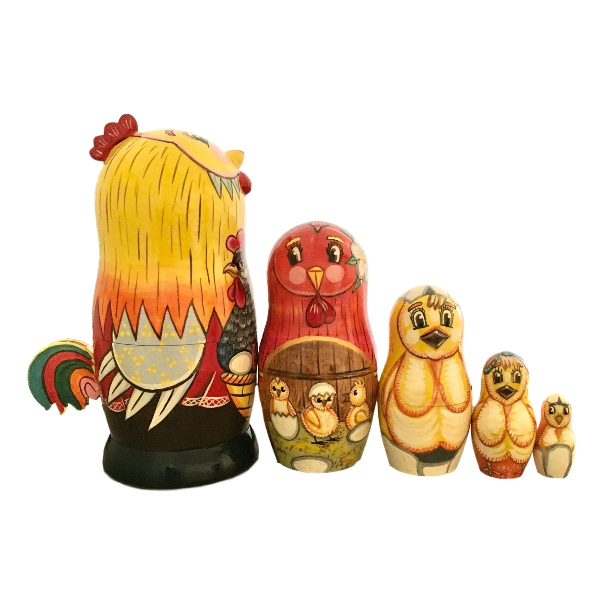 Rooster Matryoshka Russian Doll