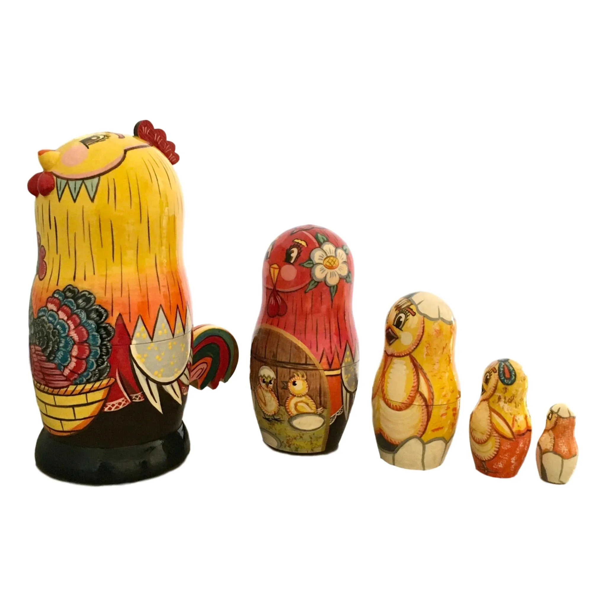 Rooster Matryoshka Russian Doll