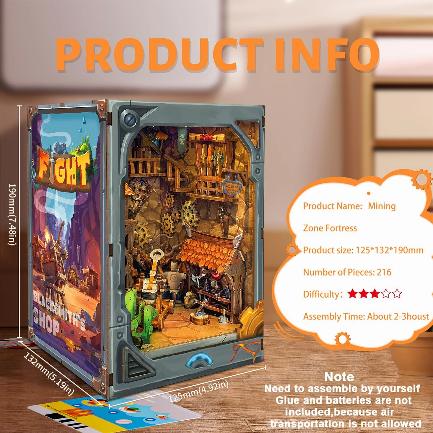 Roroom DIY Book Nook Kit, DIY Dollhouse Bookshelf Insert Decor Alley,3D Wooden Puzzle with LED Lighting Book Nook Wood Bookend Model Building(SQ40)