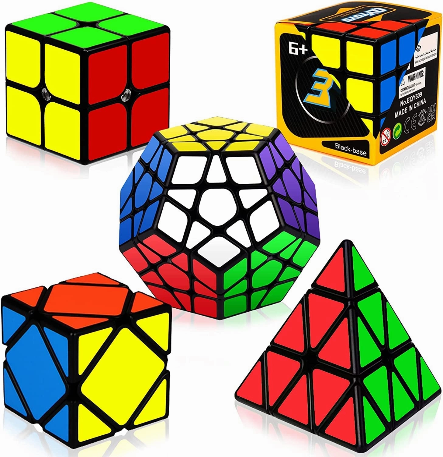 Rynx | Puzzle Speed Cube Set, Puzzle Cube Bundle 2x2 3x3 - 5 Pack