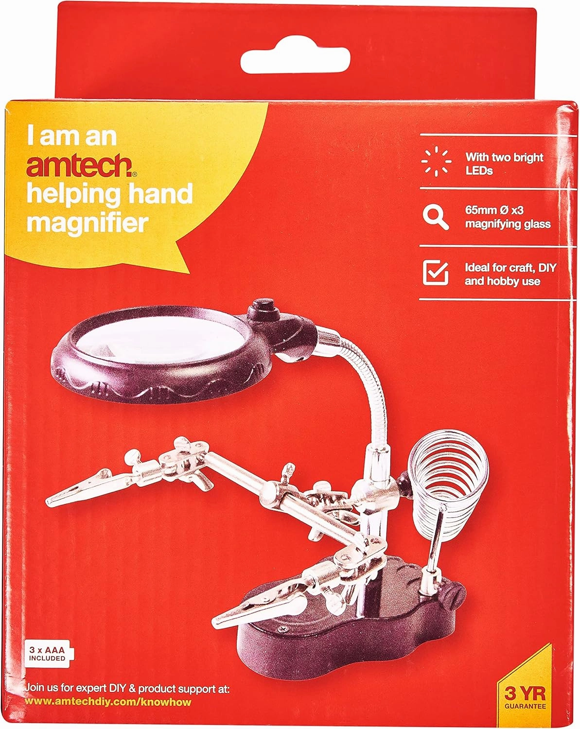 S2885 Helping Hand Magnifier Set and Soldering Stand with LED