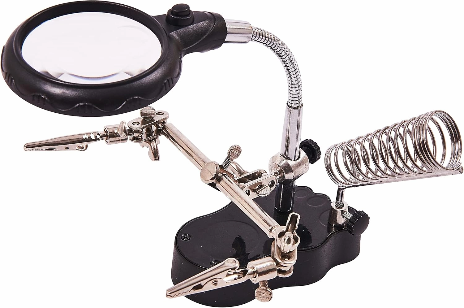 S2885 Helping Hand Magnifier Set and Soldering Stand with LED