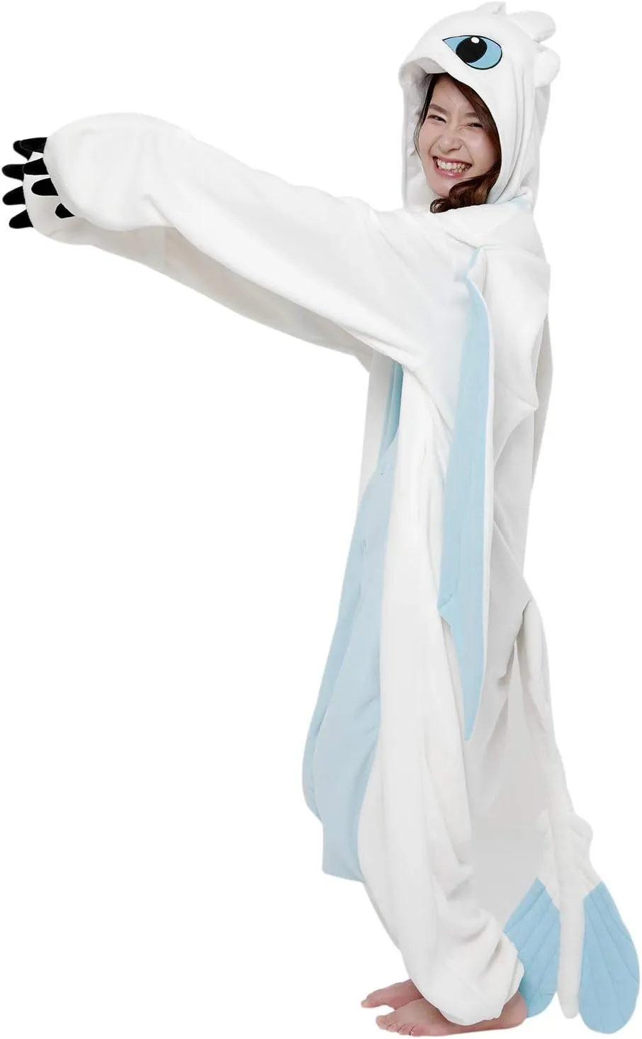 SAZAC Kigurumi - How to Train Your Dragon - Light Fury - Onesie Jumpsuit Halloween Costume
