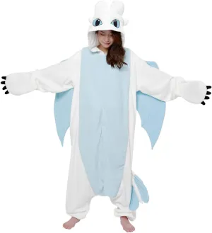 SAZAC Kigurumi - How to Train Your Dragon - Light Fury - Onesie Jumpsuit Halloween Costume