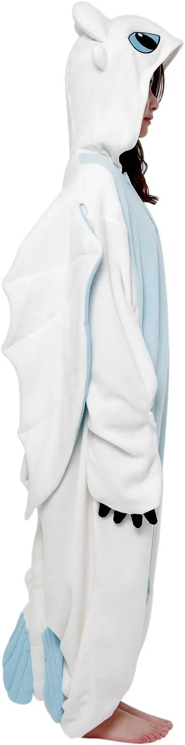 SAZAC Kigurumi - How to Train Your Dragon - Light Fury - Onesie Jumpsuit Halloween Costume
