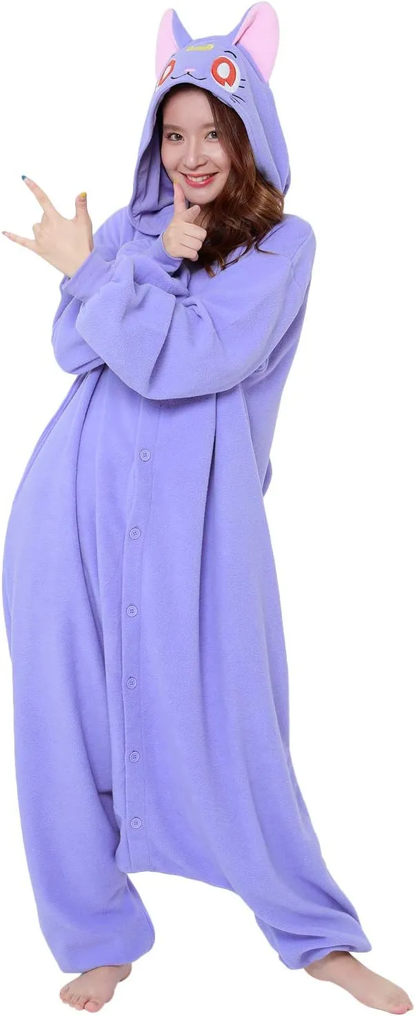 SAZAC Kigurumi - Sailor Moon - Luna - Onesie Jumpsuit Halloween Costume